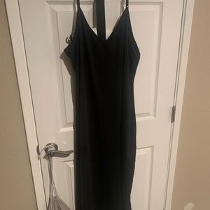 Simple little black dress (with side slit)